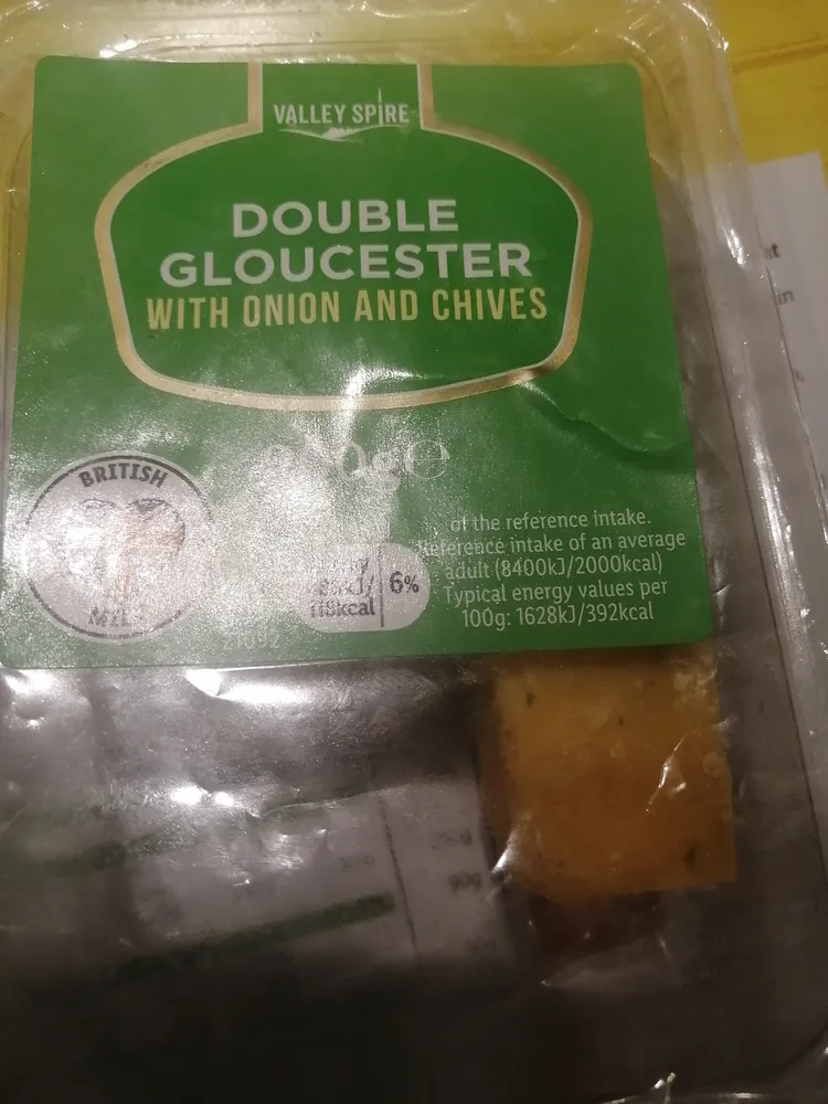 double glouchester with onion and chives