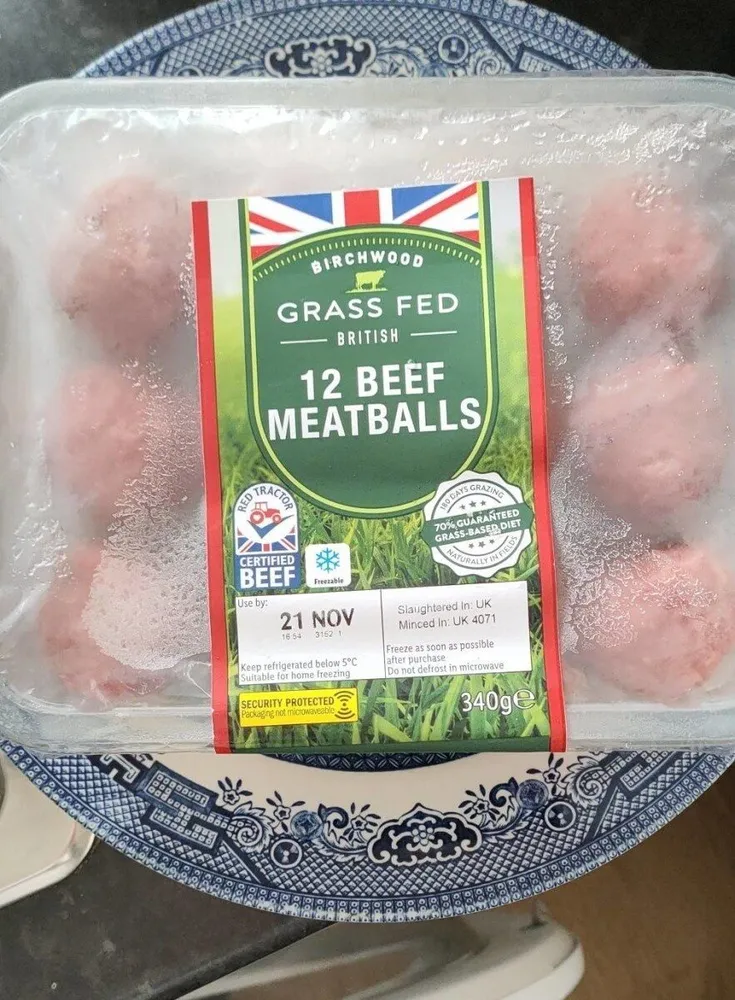 Grass fed 12 beef meatballs