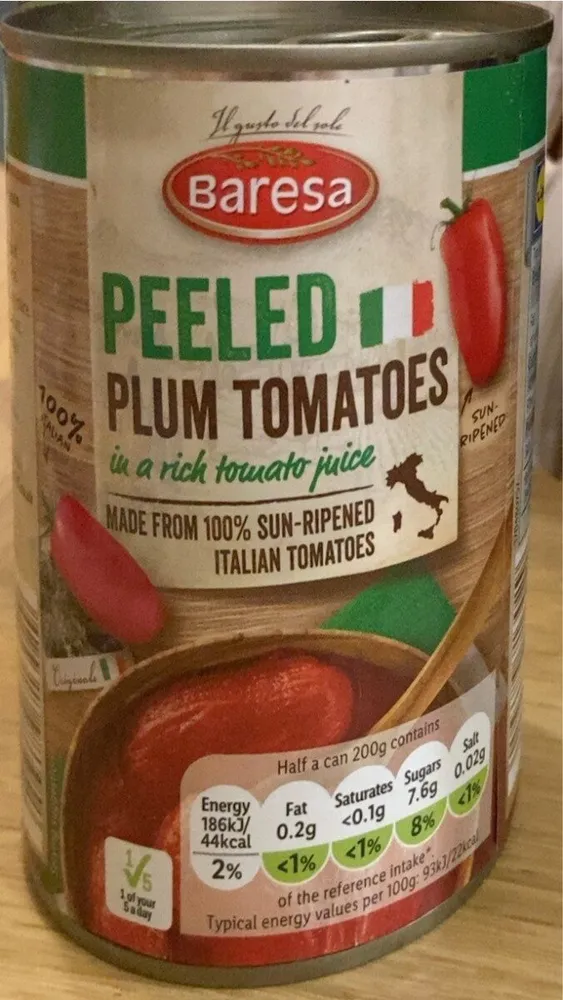 Peeled Plum tomatoes