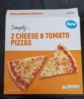 2 cheese and tomato pizzas
