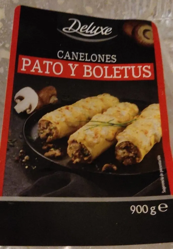 Canelones pato y boletus