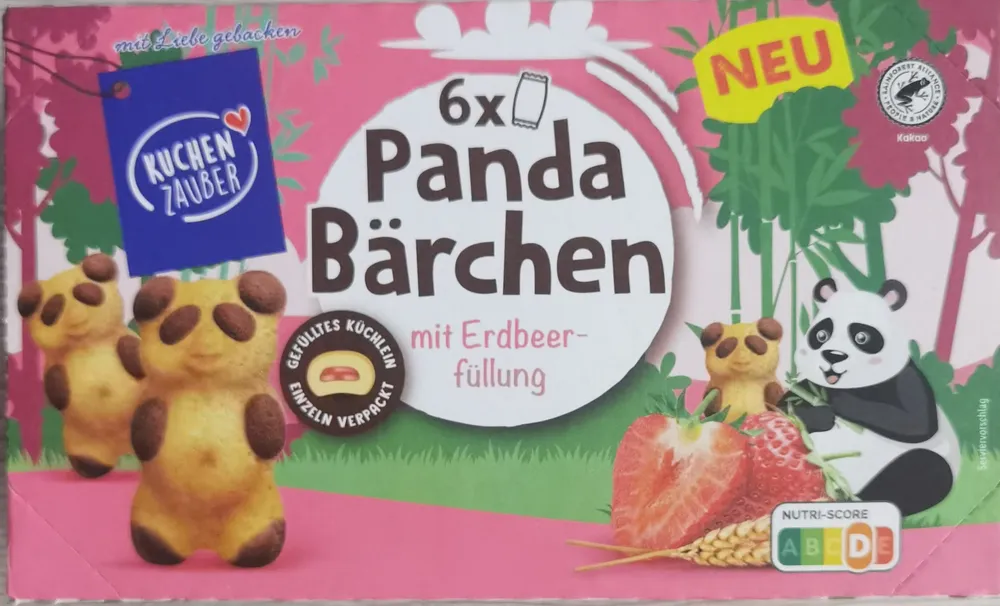 Panda Bärchen mit Erdbeerfüllung