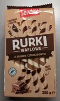 Rurki waflowe z kremem czekoladowym