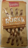 Rurki waflowe z kremem o smaku waniliowym