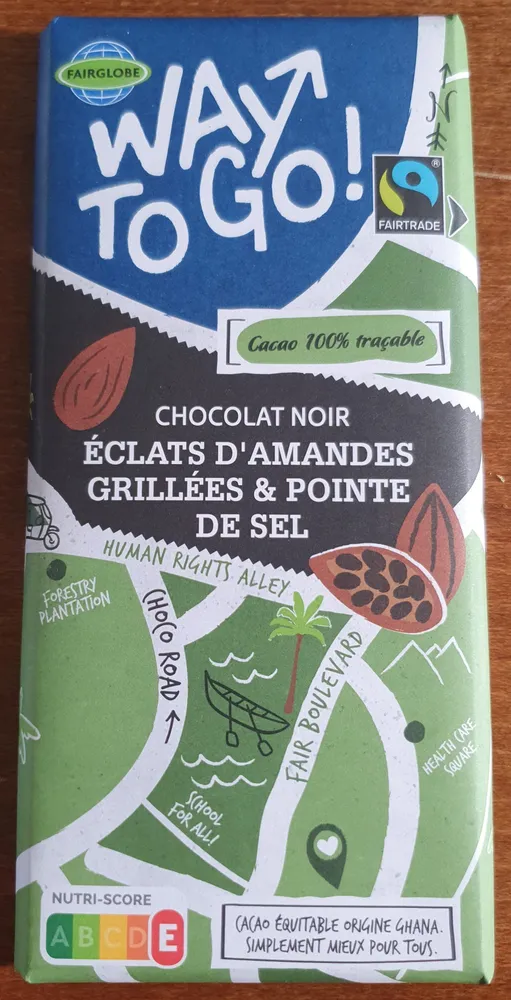 Chocolat noir, Éclats d'amandes grillées & pointe de sel