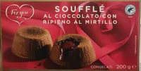 Soufflé al cioccolato con ripieno al mirtillo