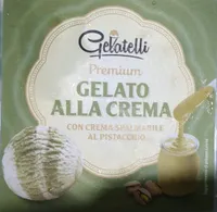 Gelato alla crema con crema spalmabile al pistacchio