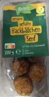 vegane gefüllte Hackbällchen Senf