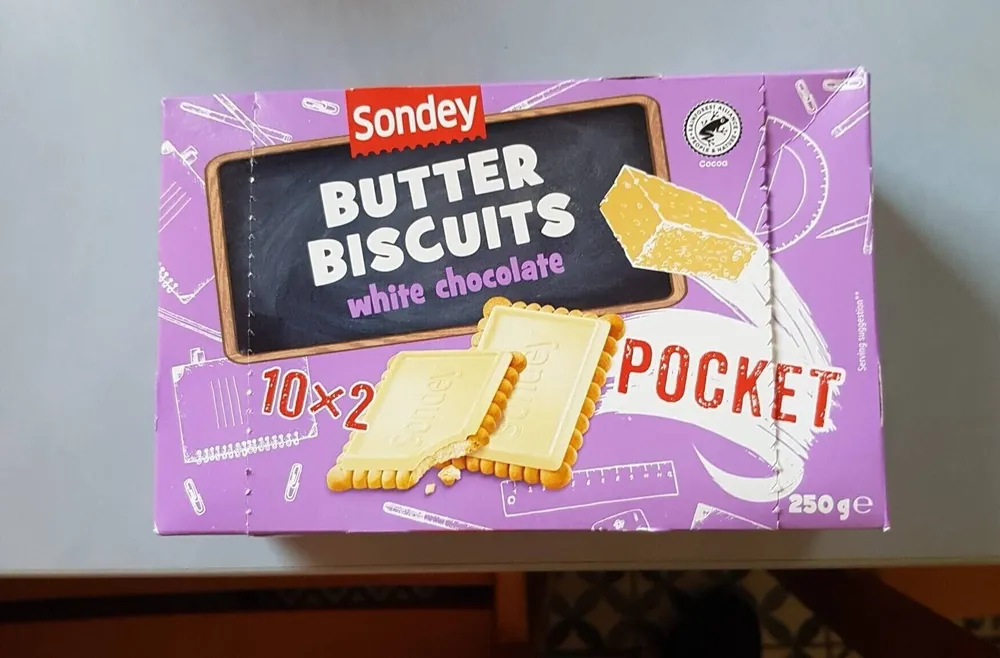 Butter biscuits white chocolate