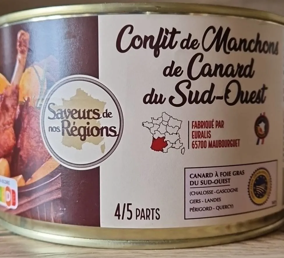 Confit de manchons de canard du sud ouest