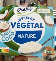 Dessert végétal nature au lait de coco
