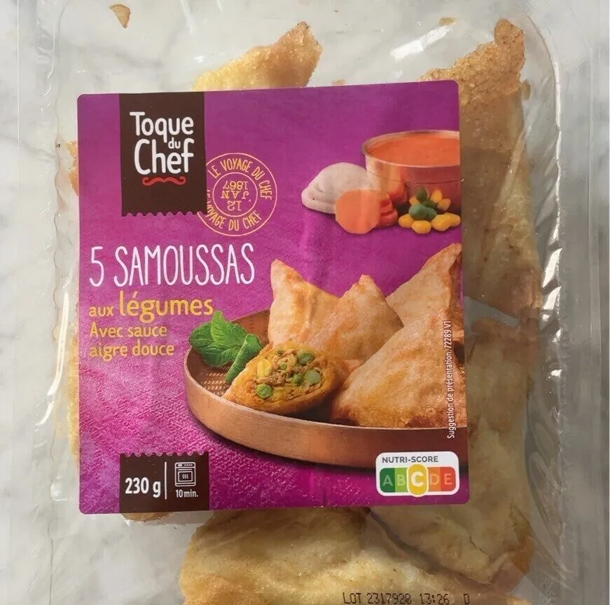 5 samoussas aux legumes