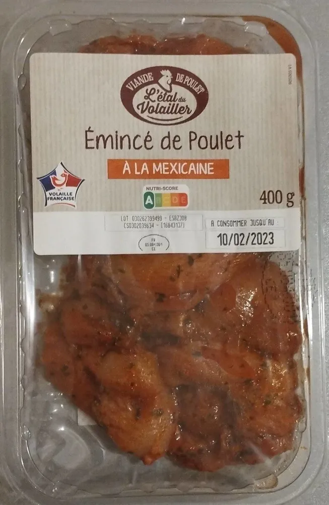 Émincé de poulet à la mexicaine