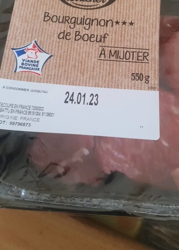 Viande bœuf bourguignon
