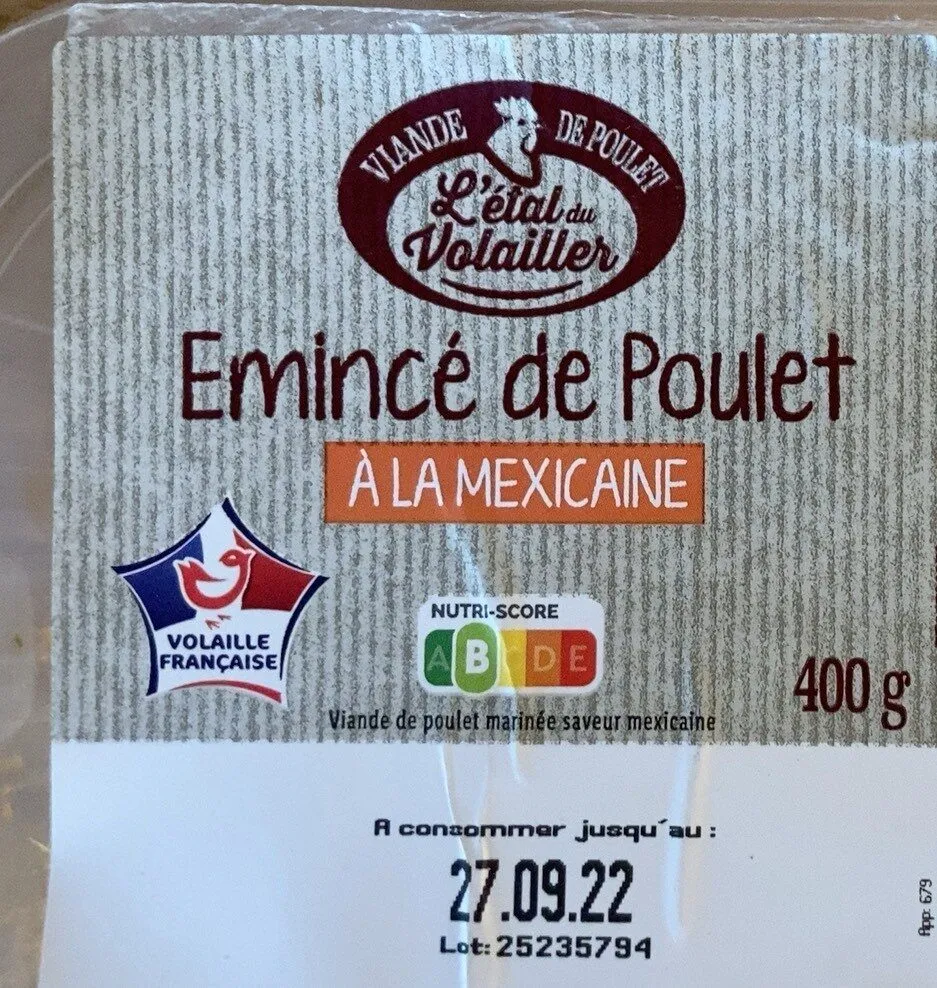 Émincé de poulet a la mexicaine