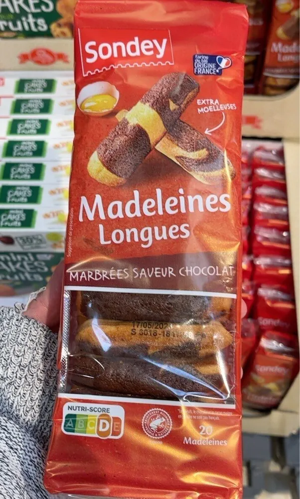 Madeleines longues marbrées