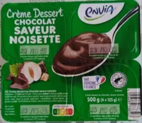 Crème dessert chocolat saveur noisette