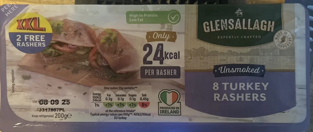 Unsmoked Turkey Rashers