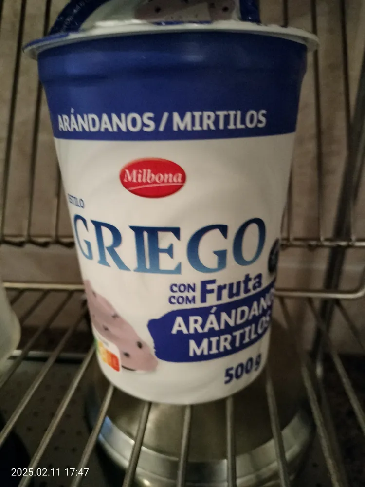 ESTILO GRIEGO CON FRUTA ARÁNDANOS / MIRTILOS
