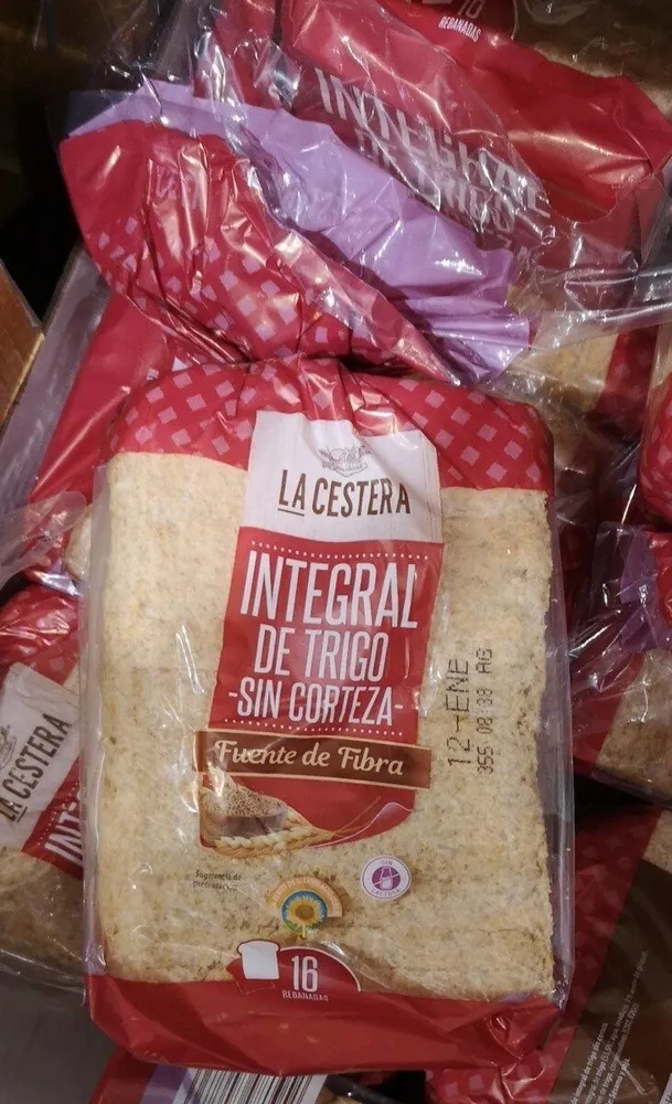 Pan integral sin corteza