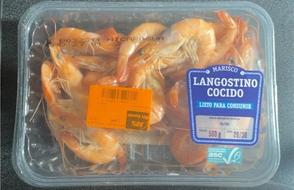 Langostino cocido