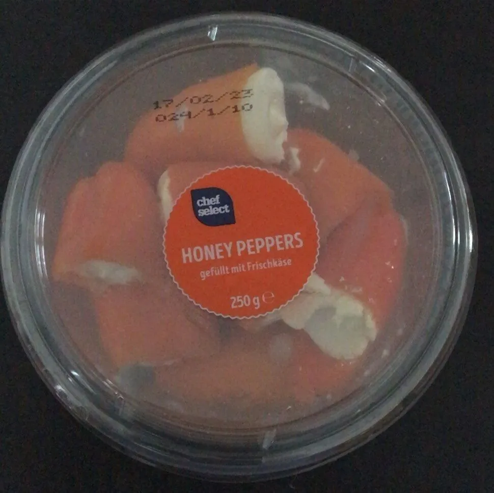 Honey peppers gefüllt mit Frischkäse