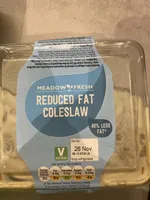 Shredded white cabbage in a reduced fat mayonnaise
