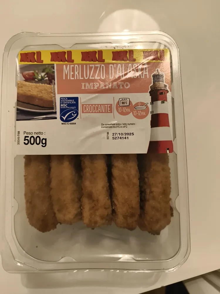 Merluzzo d'Alaska impanato XXL