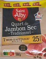 Quart de jambon sec traditionnel