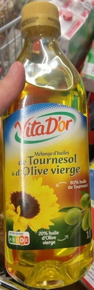 Mélange d'huiles tournesol et d'olive vierge