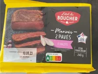 Paves de viande bovine attendris, marinés à l’échalote