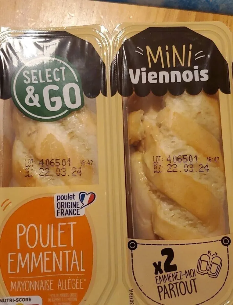 Mini viennois poulet emmental
