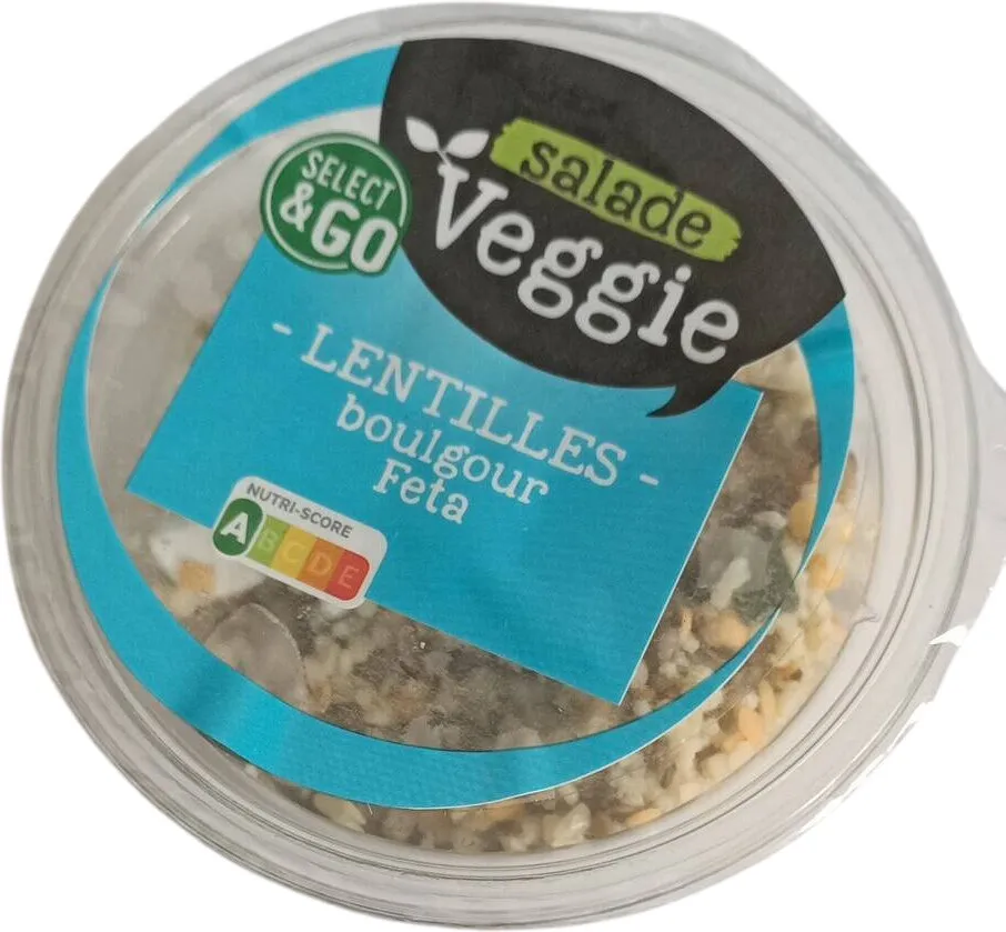 Salade veggie lentilles boulgour feta