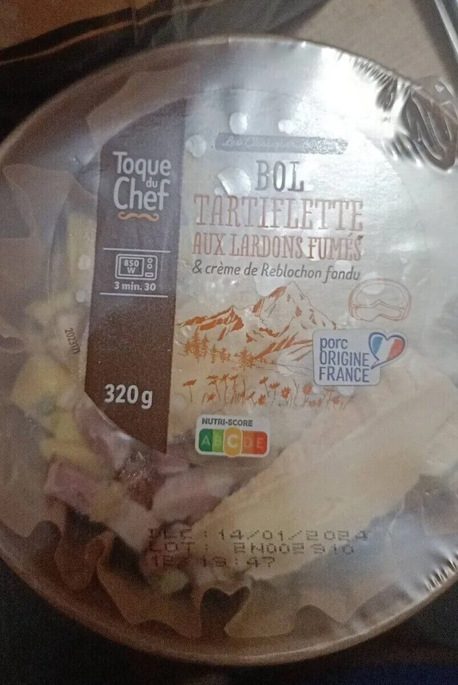 Bol tartiflette aux lardons fumés & crème de reblochon fondu