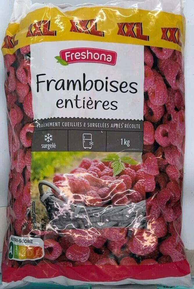 Framboises entières