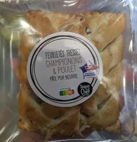 Feuilletés tressés champignons & poulet