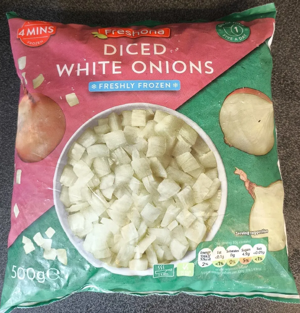 Diced White Onions Frozen