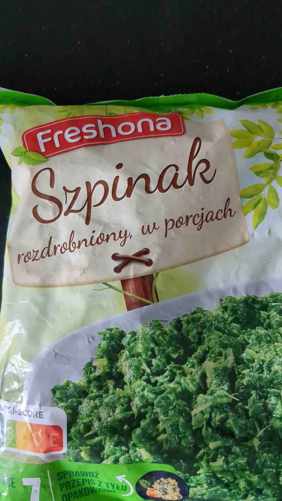 Szpinak rozdrobniony w porcjach