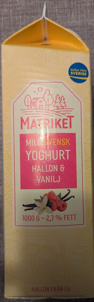 Mild Svensk Yoguhurt Hallon & Vanilj
