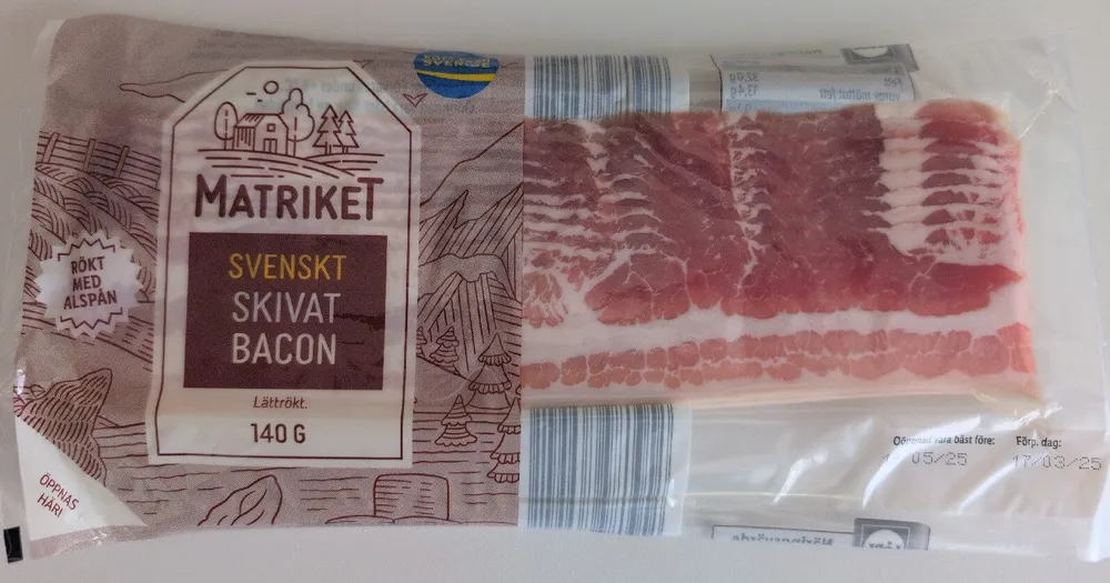 Lättrökt Skivad Bacol