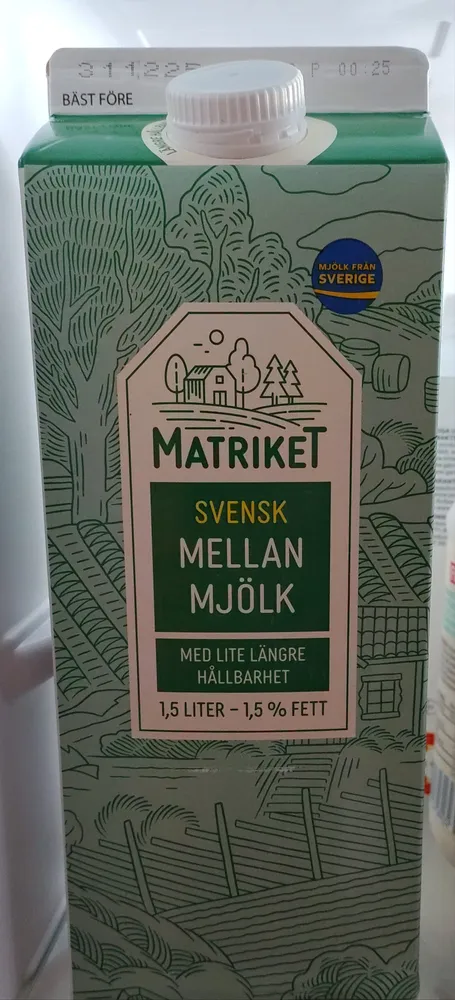 Svensk Mellanmjölk 1,5 % Fett