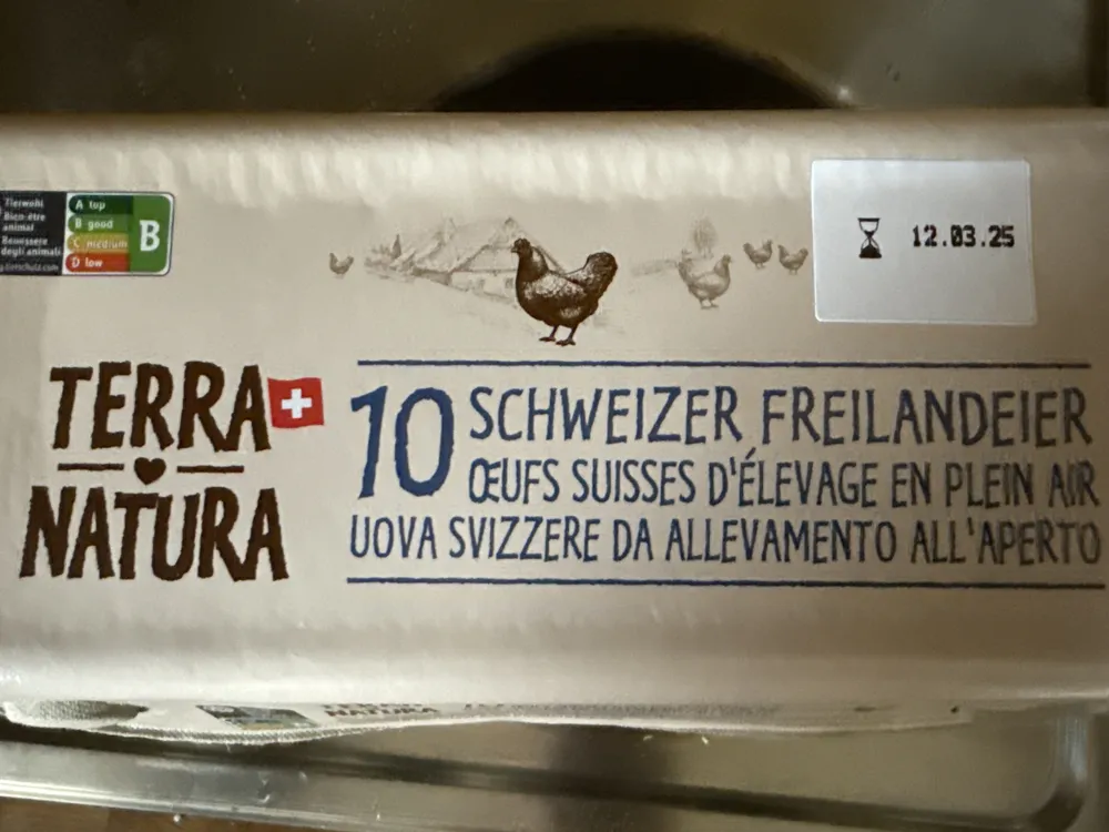 10 Schweizer Freilandeier