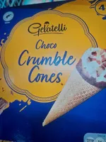 Chocolate crumble cones