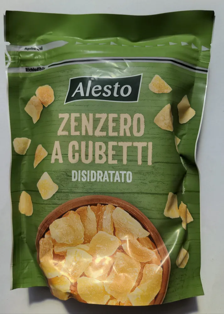 Zenzero a cubetti disidratato