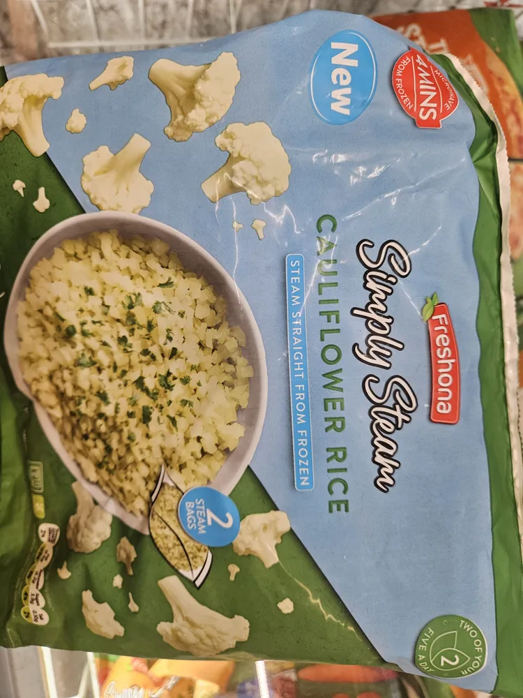 steamed frozen cauliflower rice