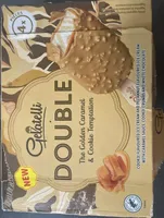 Double goldene Karamell- und Keksverführung Eis