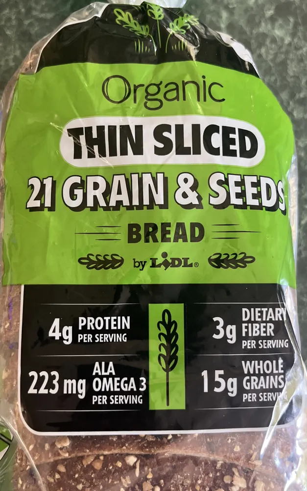 Thin sliced 21 grain & seeds bread