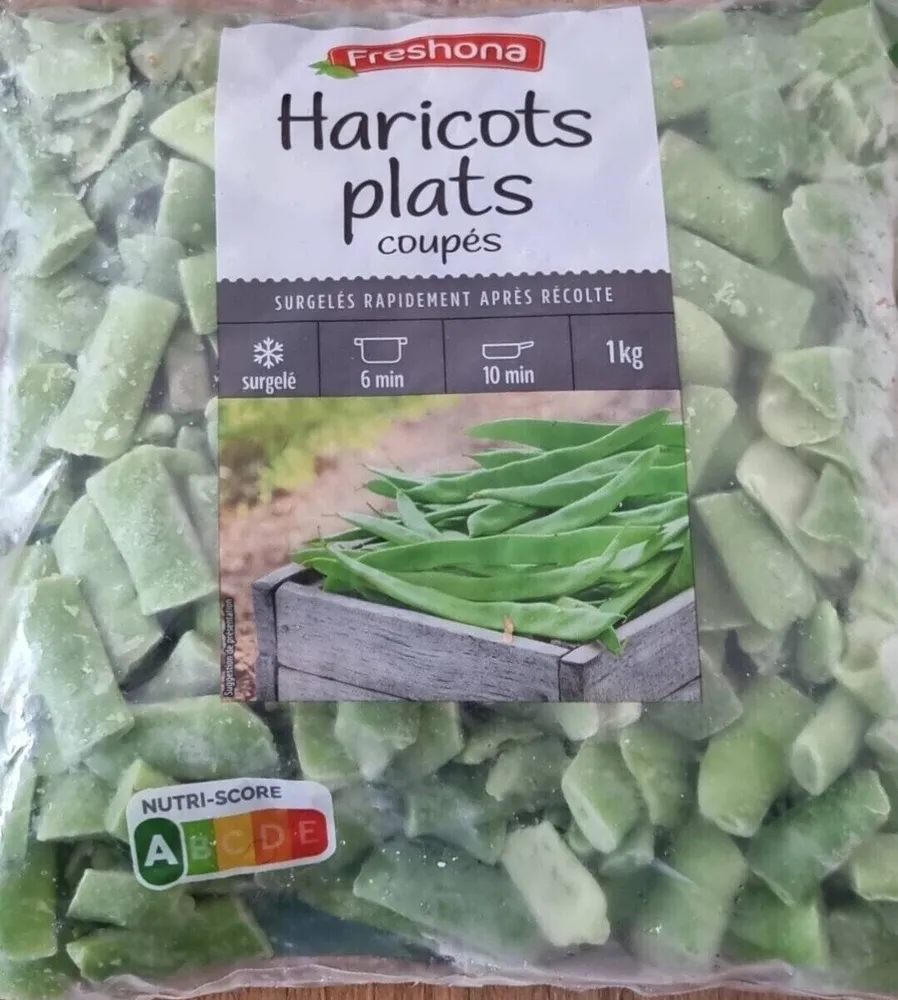 haricots plats coupés