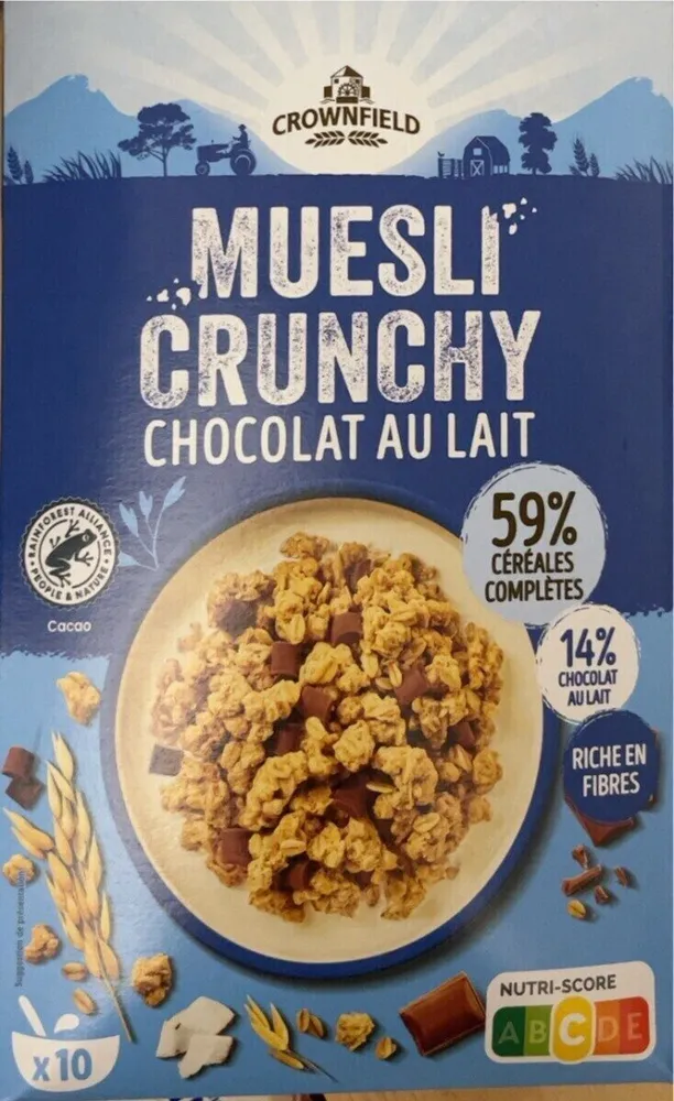 Muesli crunchy chocolat au lait