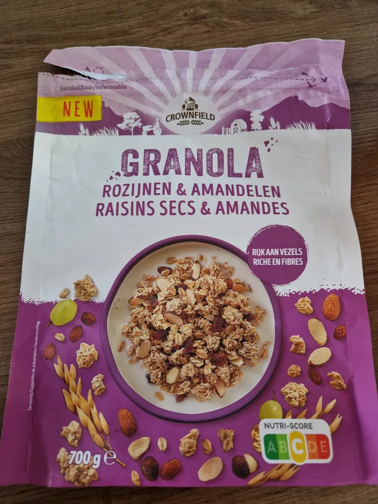 Granola raisins secs amandes